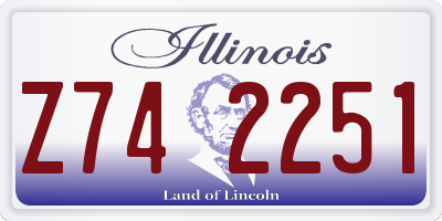 IL license plate Z742251