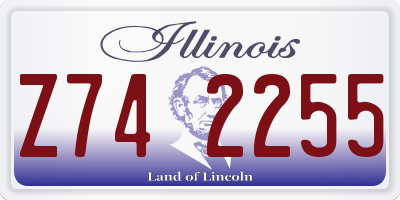 IL license plate Z742255