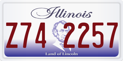 IL license plate Z742257