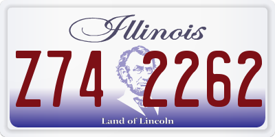 IL license plate Z742262