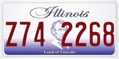 IL license plate Z742268