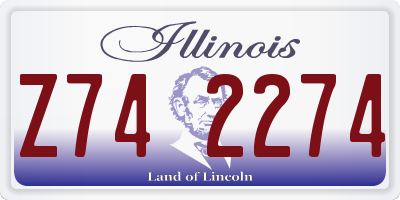 IL license plate Z742274