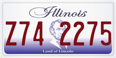 IL license plate Z742275