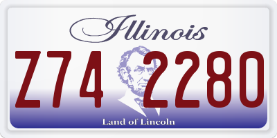 IL license plate Z742280