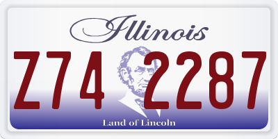 IL license plate Z742287