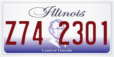 IL license plate Z742301