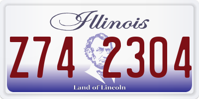 IL license plate Z742304