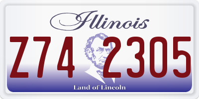 IL license plate Z742305