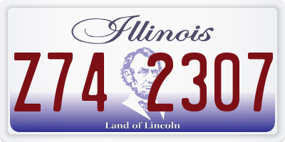 IL license plate Z742307