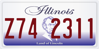 IL license plate Z742311