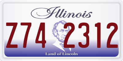 IL license plate Z742312