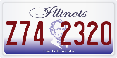 IL license plate Z742320
