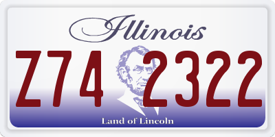 IL license plate Z742322