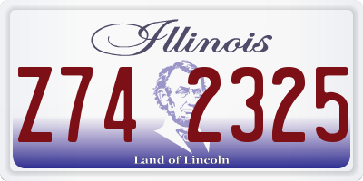 IL license plate Z742325