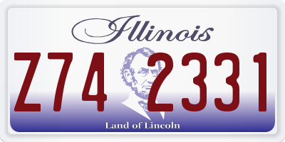 IL license plate Z742331