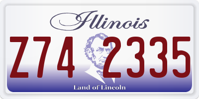 IL license plate Z742335