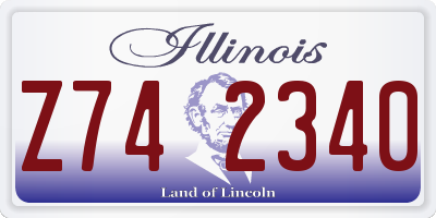 IL license plate Z742340