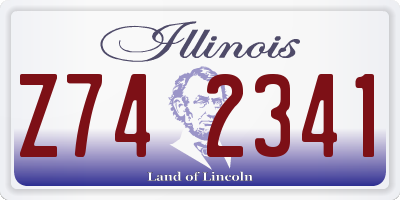 IL license plate Z742341