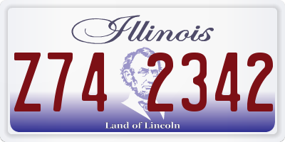 IL license plate Z742342