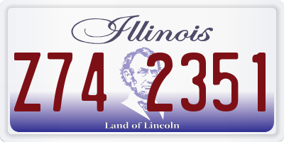 IL license plate Z742351
