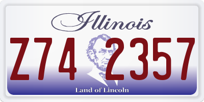 IL license plate Z742357