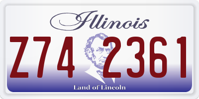 IL license plate Z742361