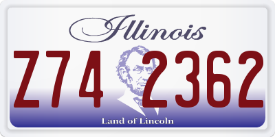 IL license plate Z742362