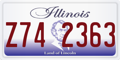 IL license plate Z742363
