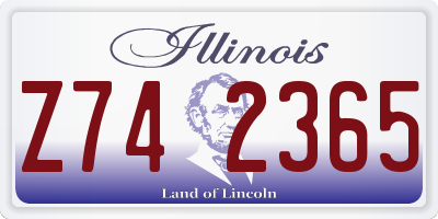 IL license plate Z742365
