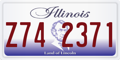 IL license plate Z742371