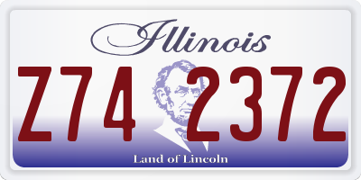 IL license plate Z742372