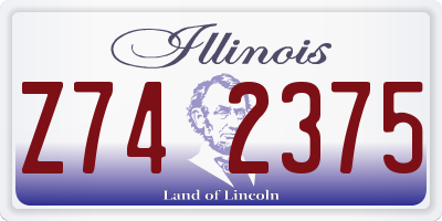 IL license plate Z742375