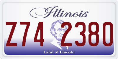 IL license plate Z742380