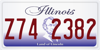 IL license plate Z742382