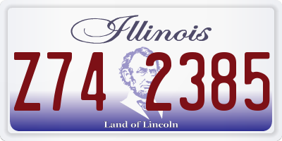 IL license plate Z742385