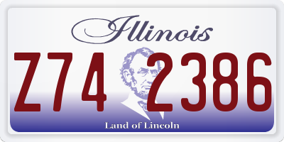 IL license plate Z742386
