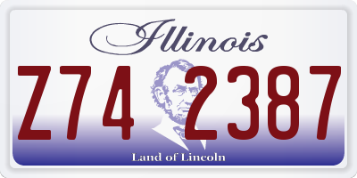 IL license plate Z742387