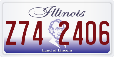 IL license plate Z742406