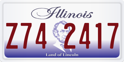 IL license plate Z742417