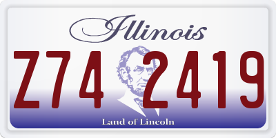 IL license plate Z742419