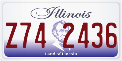 IL license plate Z742436