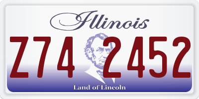 IL license plate Z742452