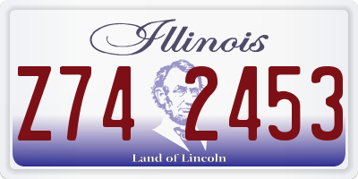 IL license plate Z742453