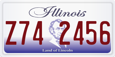 IL license plate Z742456
