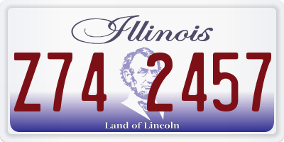 IL license plate Z742457