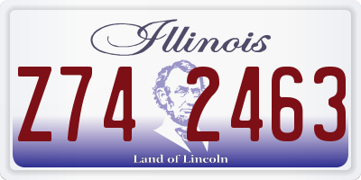 IL license plate Z742463