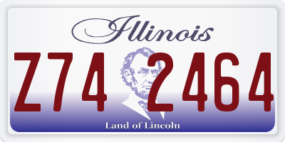 IL license plate Z742464