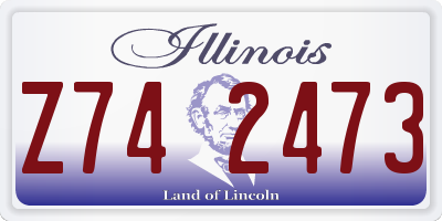 IL license plate Z742473