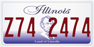 IL license plate Z742474