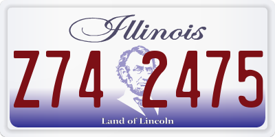IL license plate Z742475